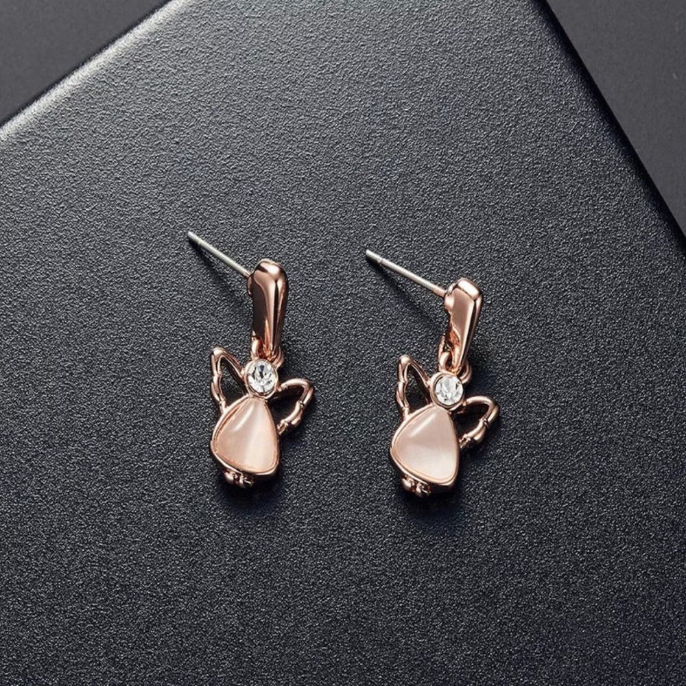 🌟HP🌟 Pretty Pink Angel Necklace Earrings Set - Picture 4 of 8
